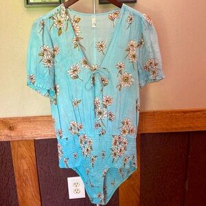 NWOT Free People Blouse Bodysuit M